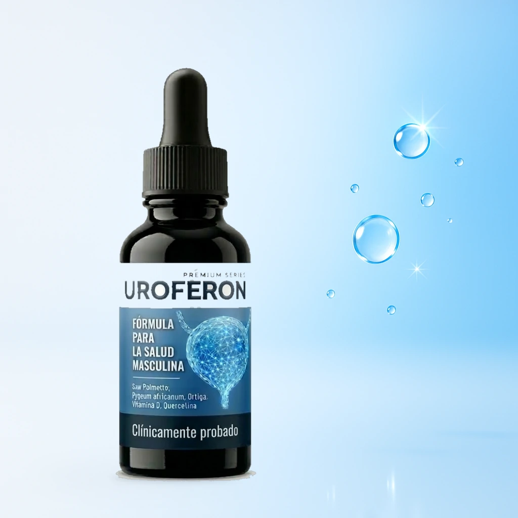 Gotero de Uroferon y el frasco de 30 ml listo para enviar a Colombia