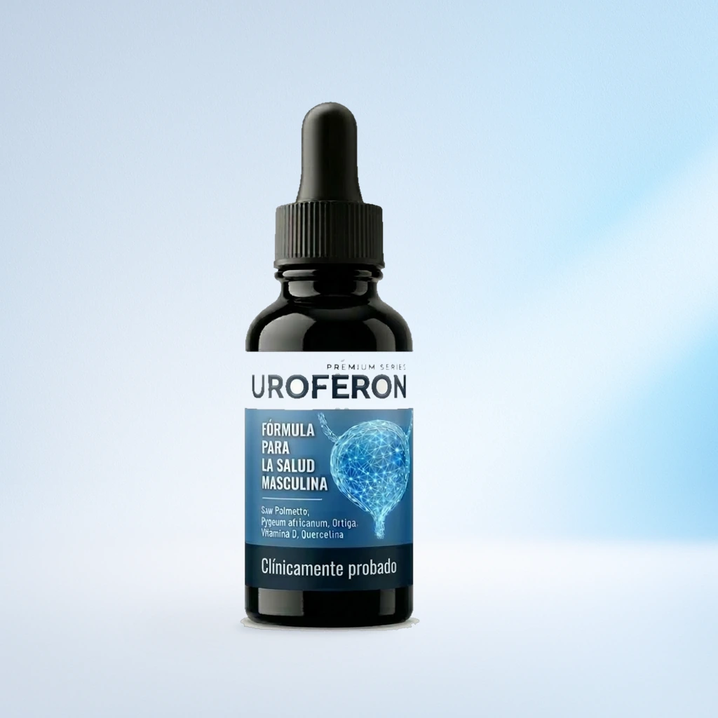 Frasco original y sellado de Uroferon de 30 ml del fabricante